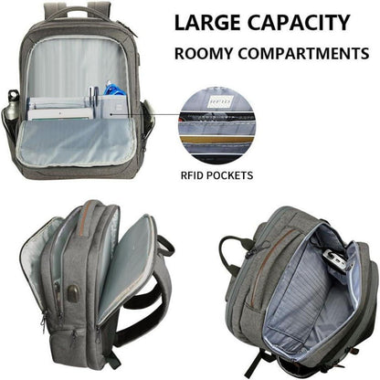 KROSER Laptop Rucksack 17,3 Zoll Handgepäck USB