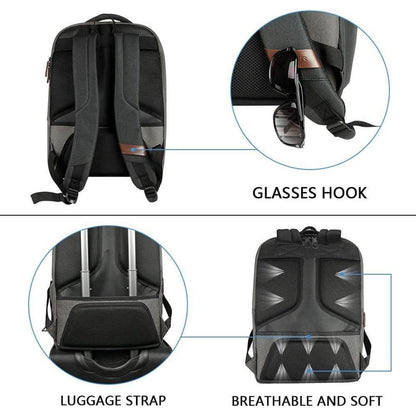 KROSER Laptop Rucksack 17,3 Zoll Handgepäck USB