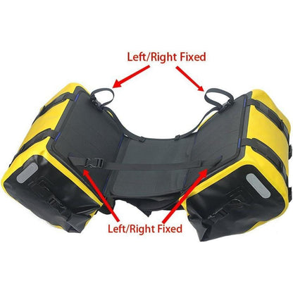 Wasserdichte Motorrad Satteltasche 50L Gelb mit Reflektoren