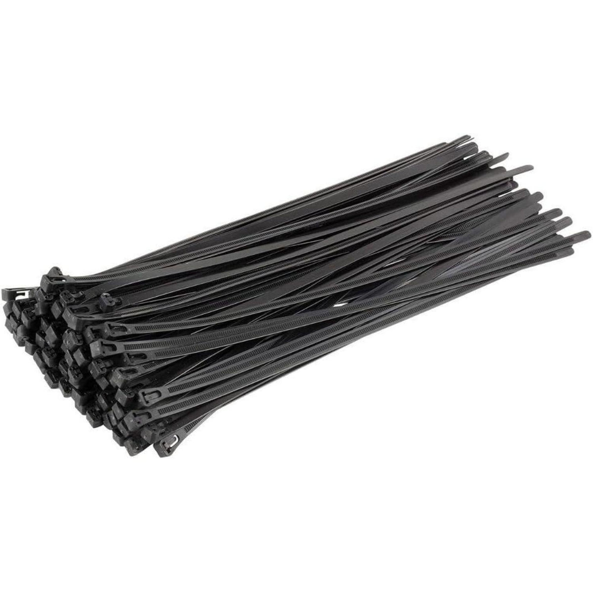 Wiederverschließbare Kabelbinder Schwarz 300mm - 100er Set