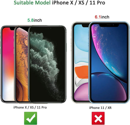 Panzer Schutz Glas iPhone 11 Pro X XS 2er Pack 9H Härte 0.33mm Ultra-klar