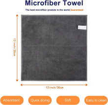 10er Pack Mikrofasertücher 30x30cm Grau Super saugfähig