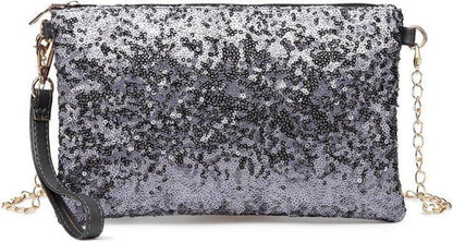 Pailletten Umhängetasche Damen Mini Clutch Party Tasche