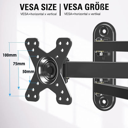 Monitor Wandhalterung Schwenkbar Neigbar VESA 100x100mm