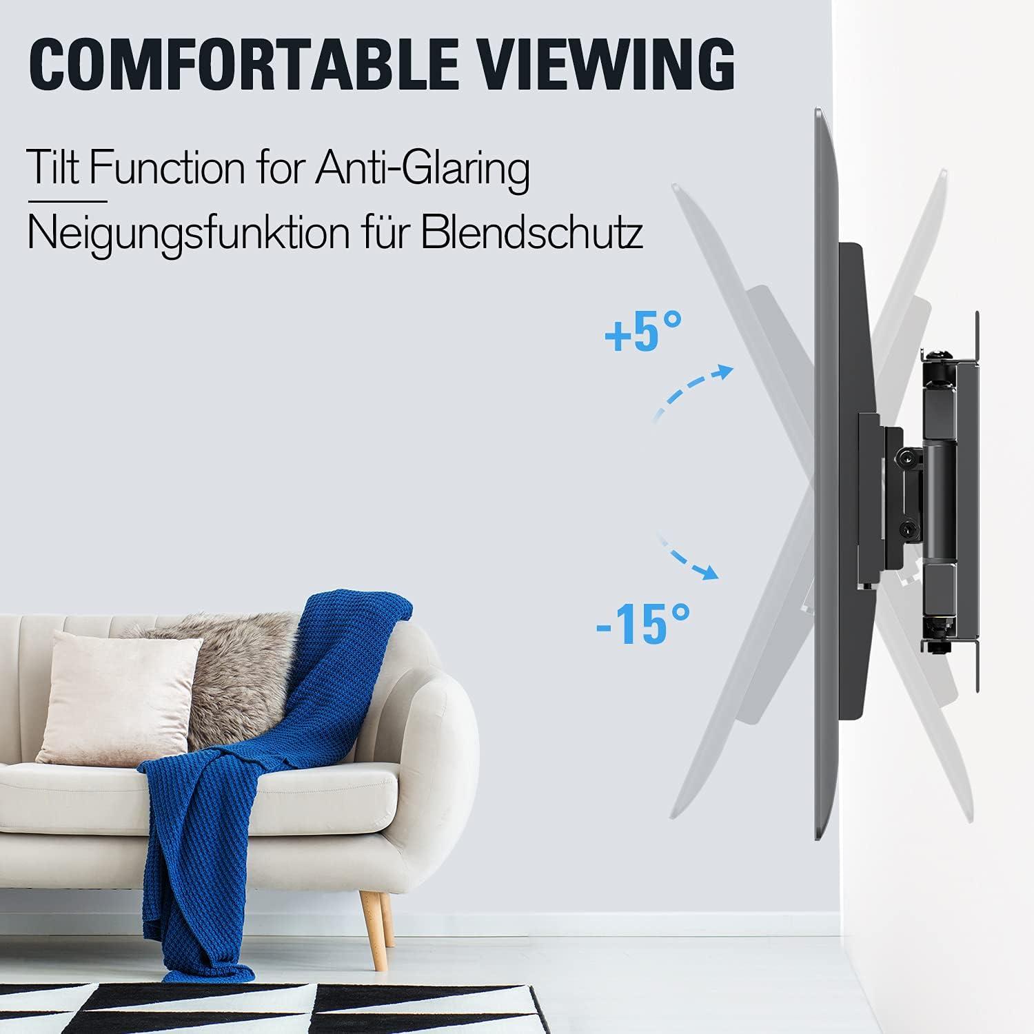 TV Wandhalterung Schwenkbar Neigbar 26-65 Zoll VESA 75x75-400x400mm