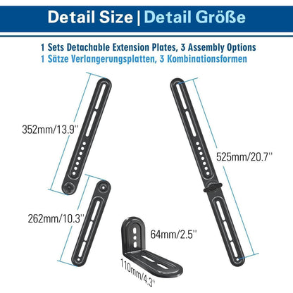Universal Soundbar Halterung für TV bis 6.8kg, Abnehmbare