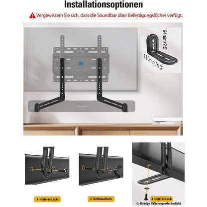 Universal Soundbar Halterung für TV bis 6.8kg, Abnehmbare