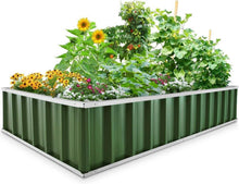 Hochbeet Metall 174x90x30cm Pflanzkübel Blumenkasten T-Etiketten