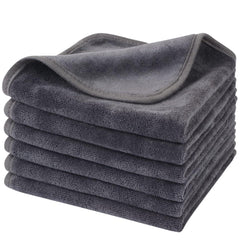 Mikrofaser Abschminktücher waschbar 30x30cm 6er Set Grau