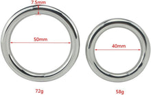 Edelstahl Penisring Set 40mm 45mm 50mm Metall Cock Ring