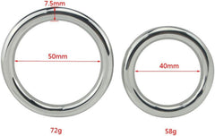 Edelstahl Penisring Set 40mm 45mm 50mm Metall Cock Ring