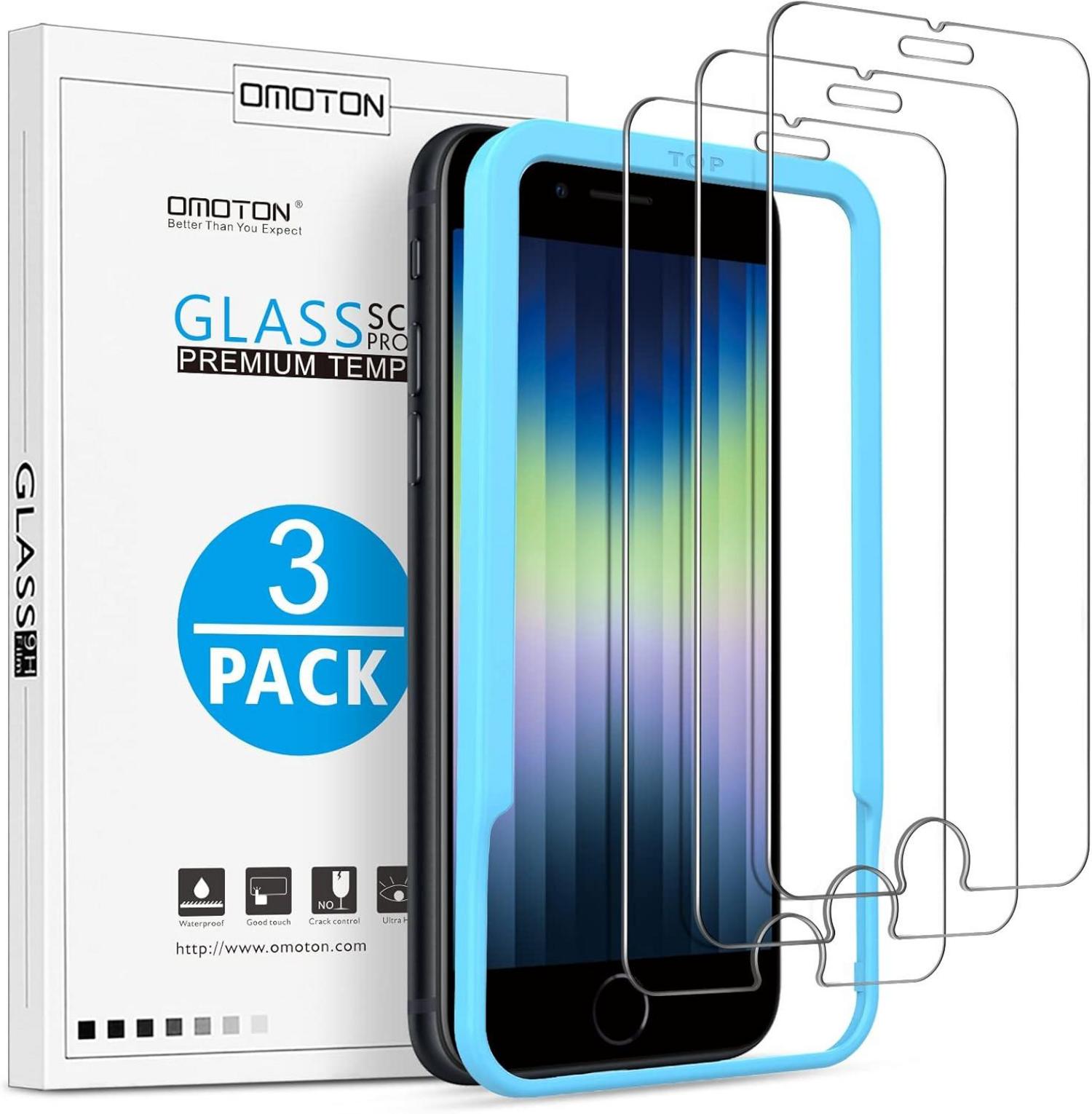 Schutzfolie für iPhone 7/8, 9H Härte, Anti-Kratzen, Anti-Öl, 3er Pack