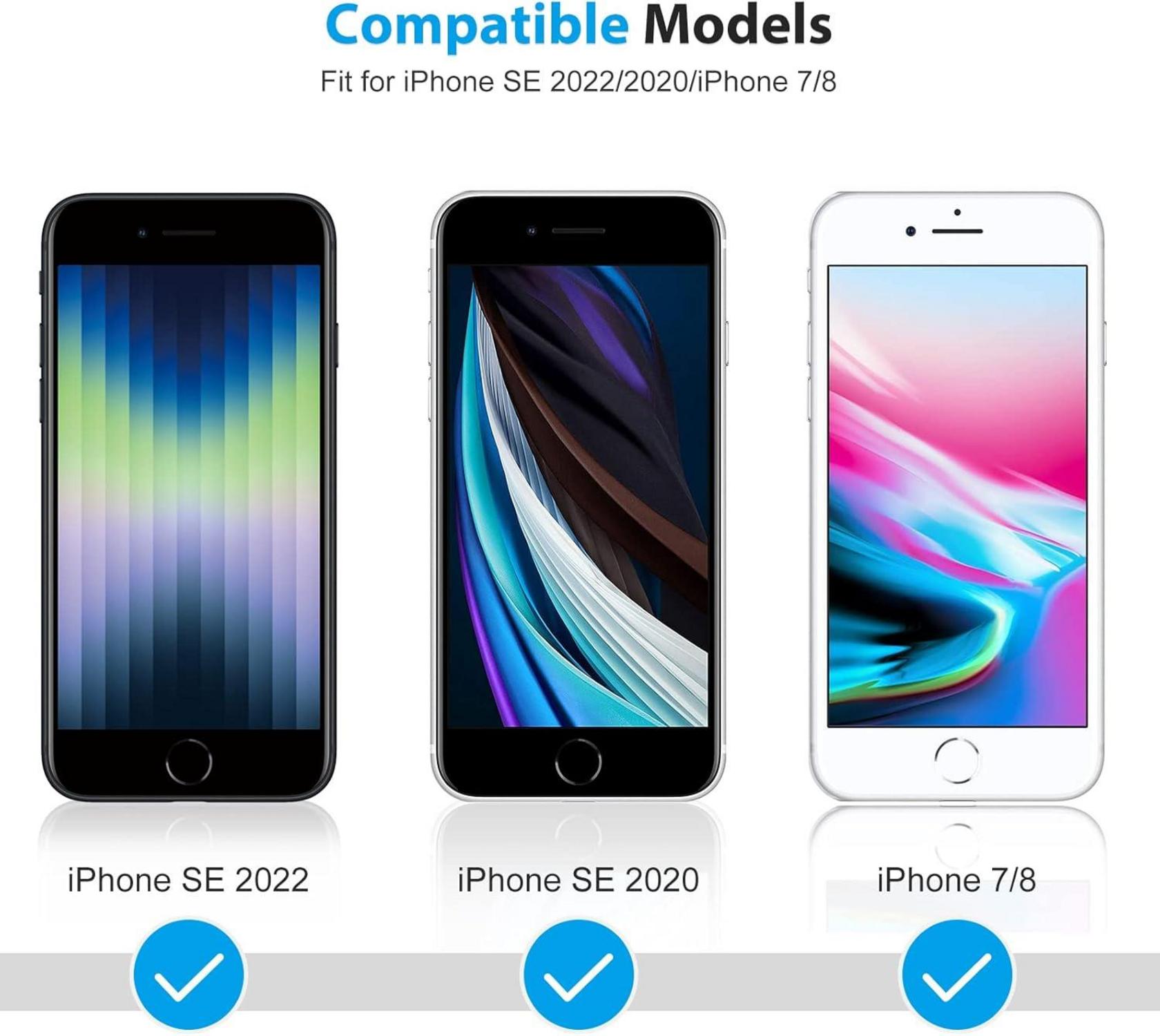 Schutzfolie für iPhone 7/8, 9H Härte, Anti-Kratzen, Anti-Öl, 3er Pack