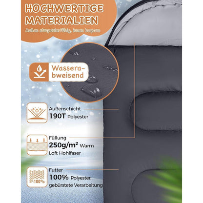 Schlafsack Deckenschlafsack Camping 3-4 Jahreszeiten