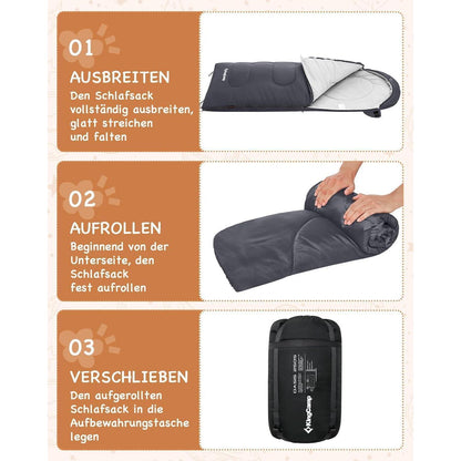 Schlafsack Deckenschlafsack Camping 3-4 Jahreszeiten