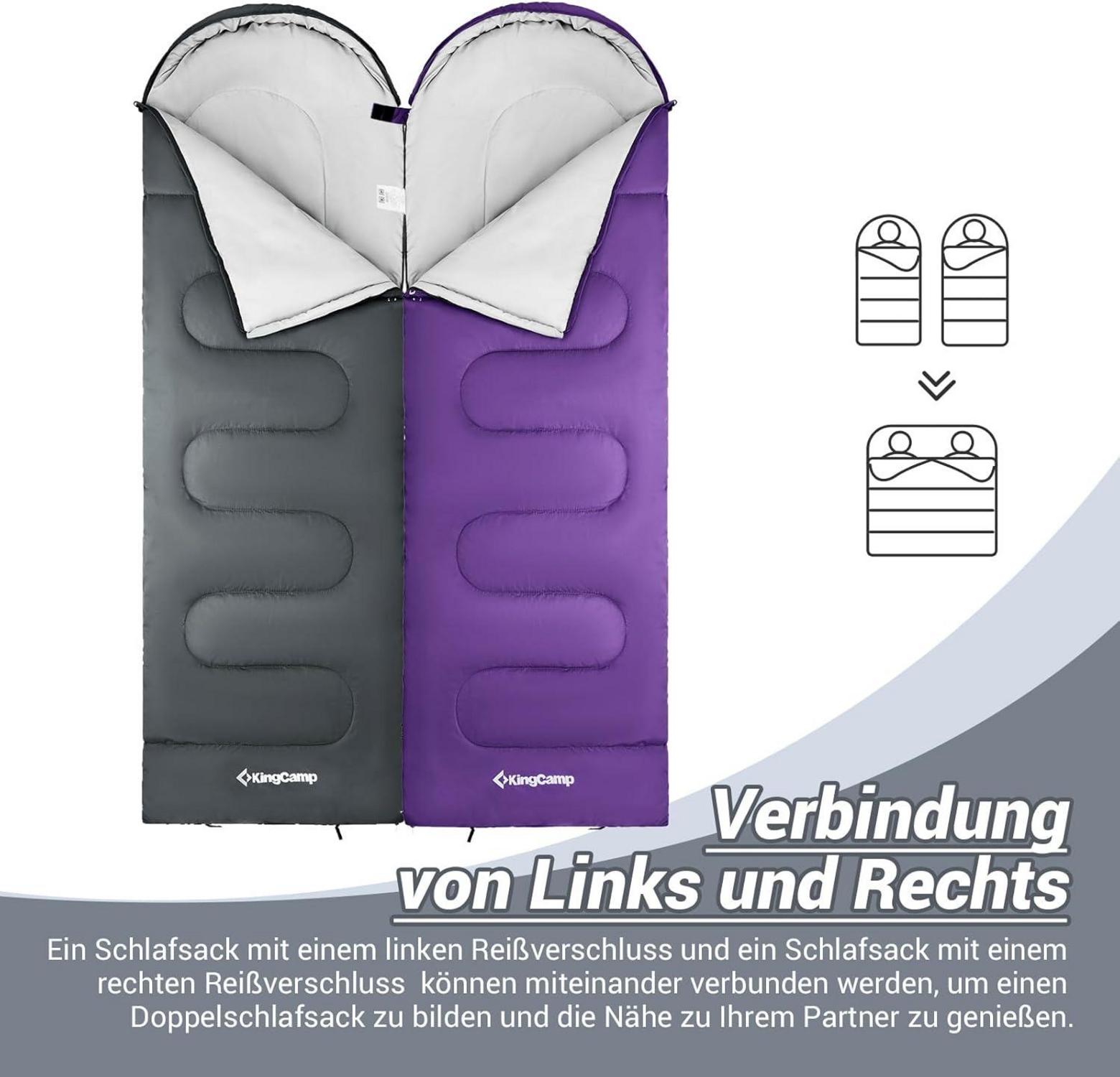 Schlafsack Deckenschlafsack Camping 3-4 Jahreszeiten Erwachsene Kinder