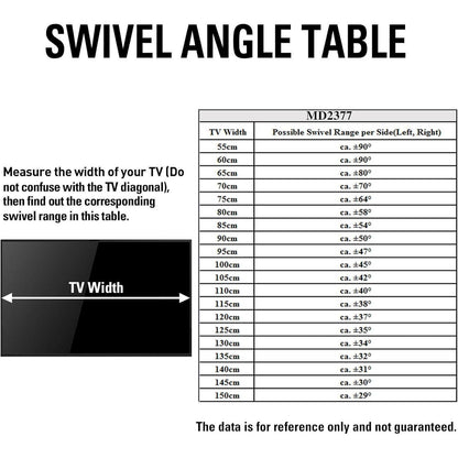 TV Wandhalterung Schwenkbar Neigbar Ausziehbar 26-60