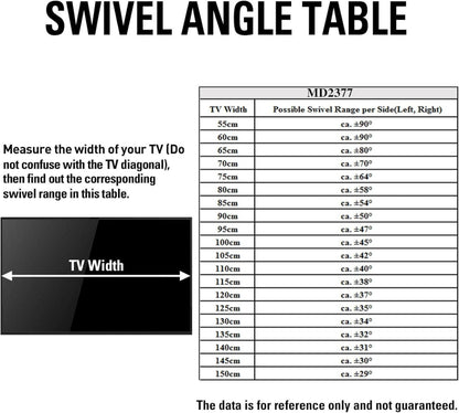 TV Wandhalterung Schwenkbar Neigbar für 26-60 Zoll Fernseher VESA 400x400mm
