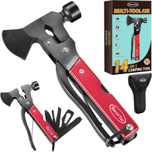 Multitool Beil Survival Gear 14-in-1 Camping Geschenk Rot