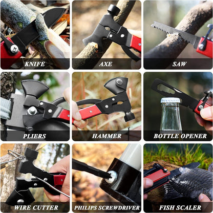 Multitool Beil Survival Gear 14-in-1 Messer Hammer Zange Säge für