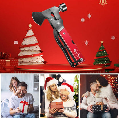 Multitool Beil RoverTac Hatchet Survival Gear 14-in-1 Männer Geschenk Rot