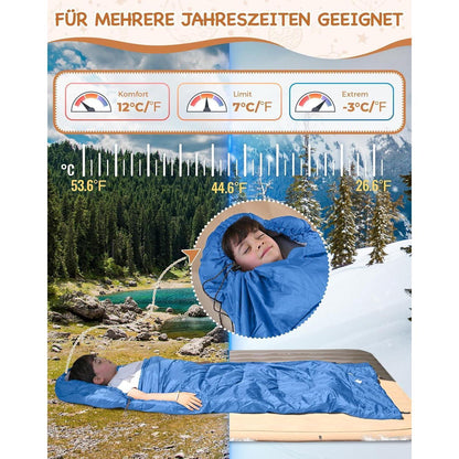 Deckenschlafsack Camping Schlafsack 3-4 Jahreszeiten