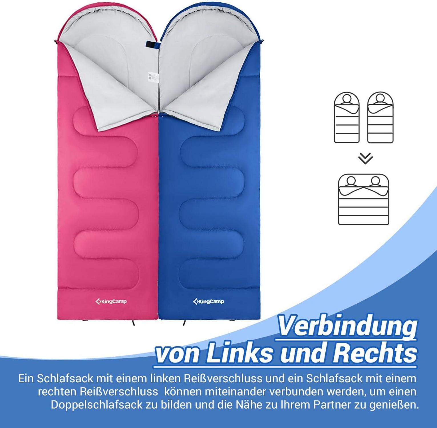 Schlafsack Camping Decke 3-4 Jahreszeiten Erwachsene Kinder