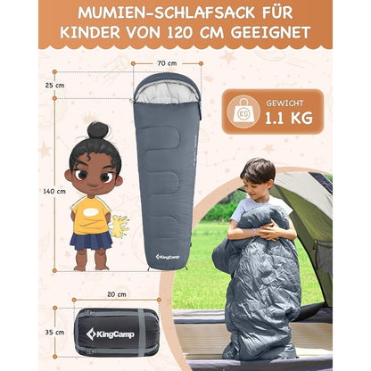 Mumienschlafsack 3-4 Jahreszeiten für Camping Wandern