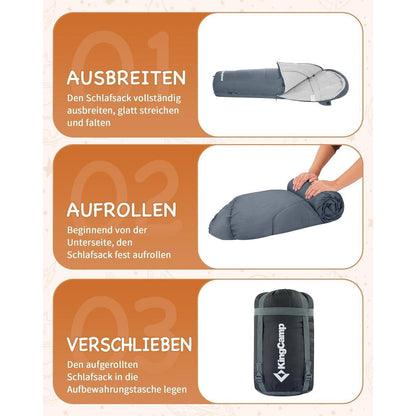 Mumienschlafsack 3-4 Jahreszeiten für Camping Wandern