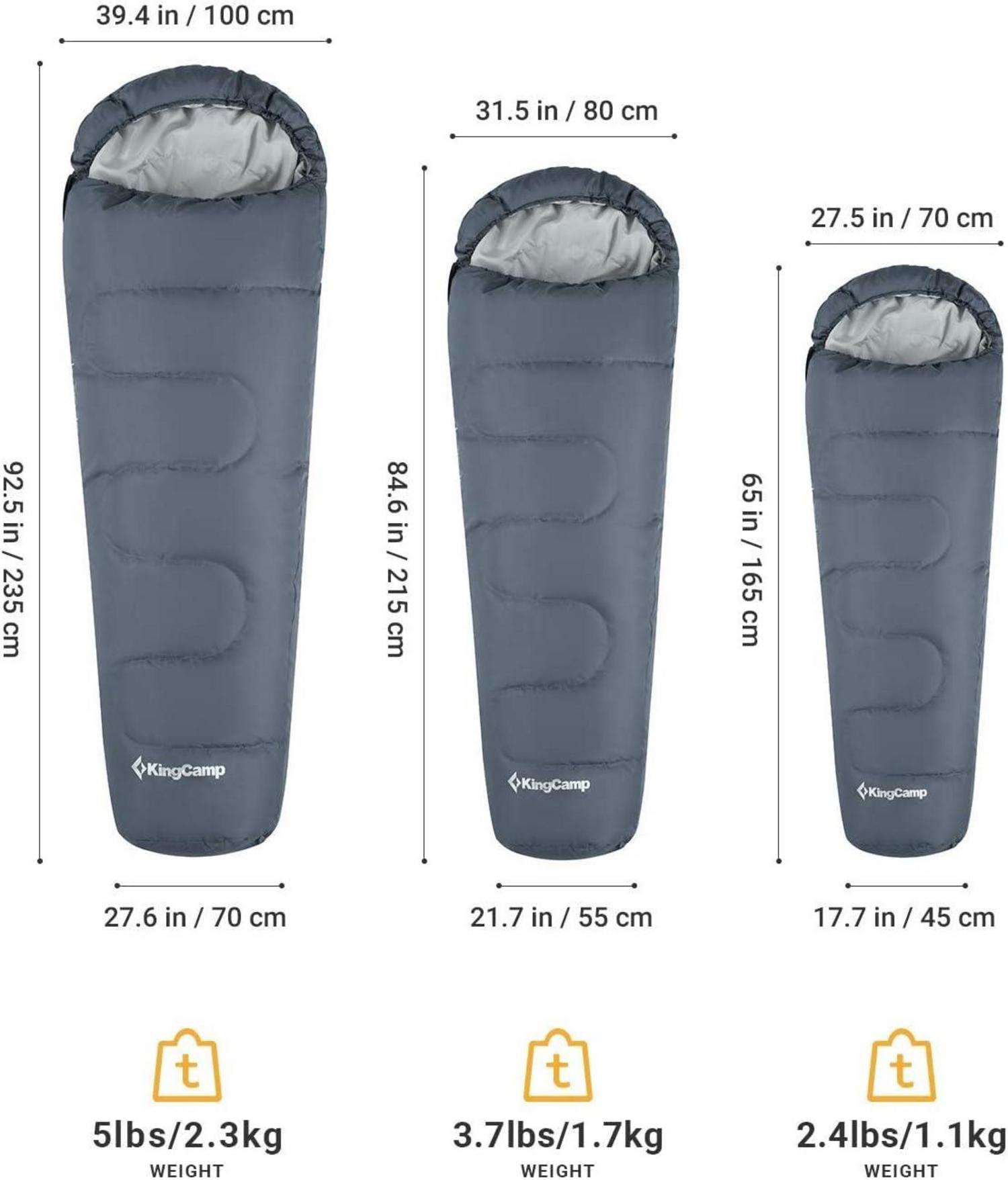 Mumienschlafsack 3-4 Jahreszeiten für Camping Wandern