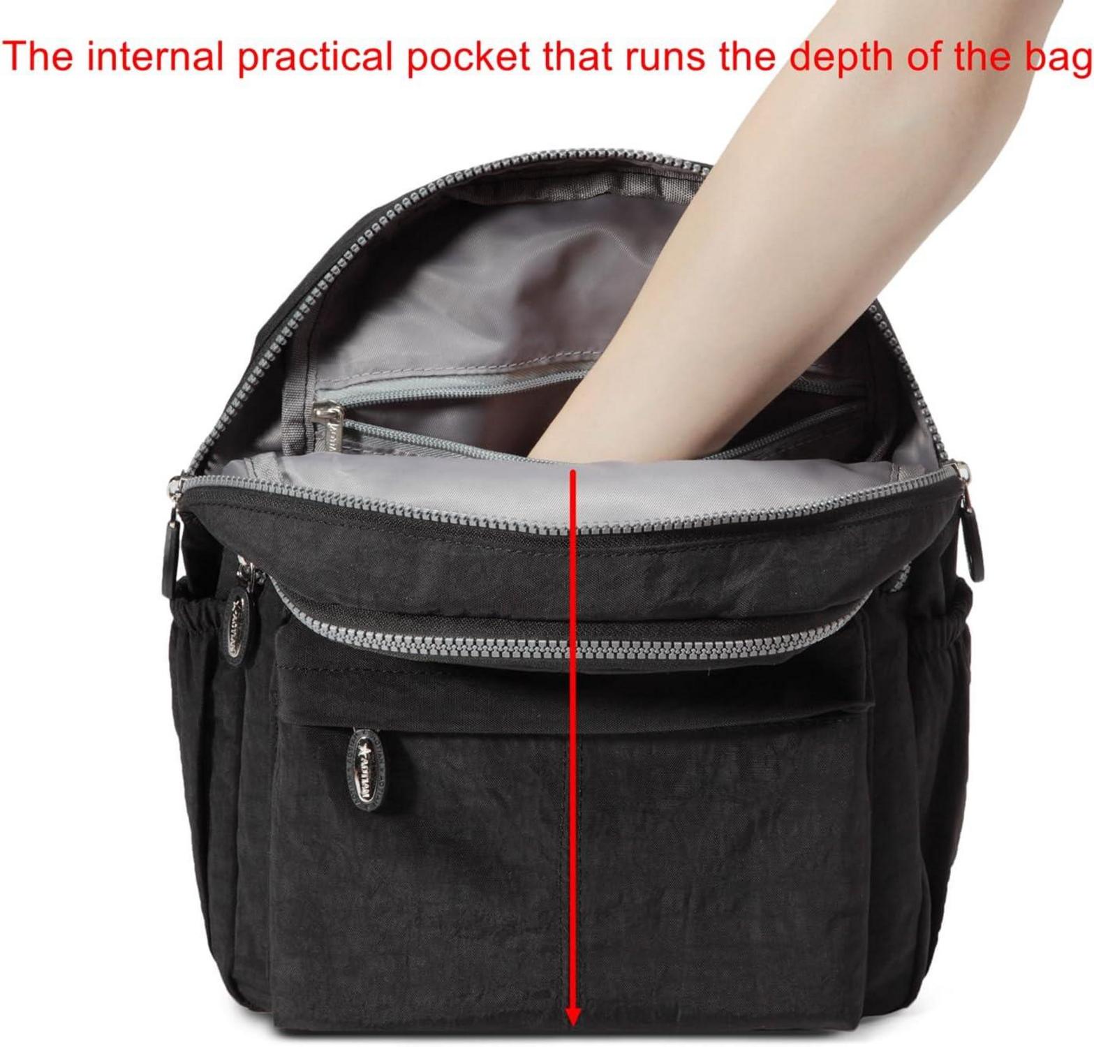 AOTIAN Kleiner Schwarz Rucksack Damen Mädchen Leicht 10L Tagesrucksack