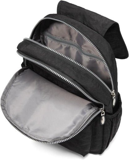 Kleiner Schwarzer Leichter Rucksack für Mädchen und Damen 10L