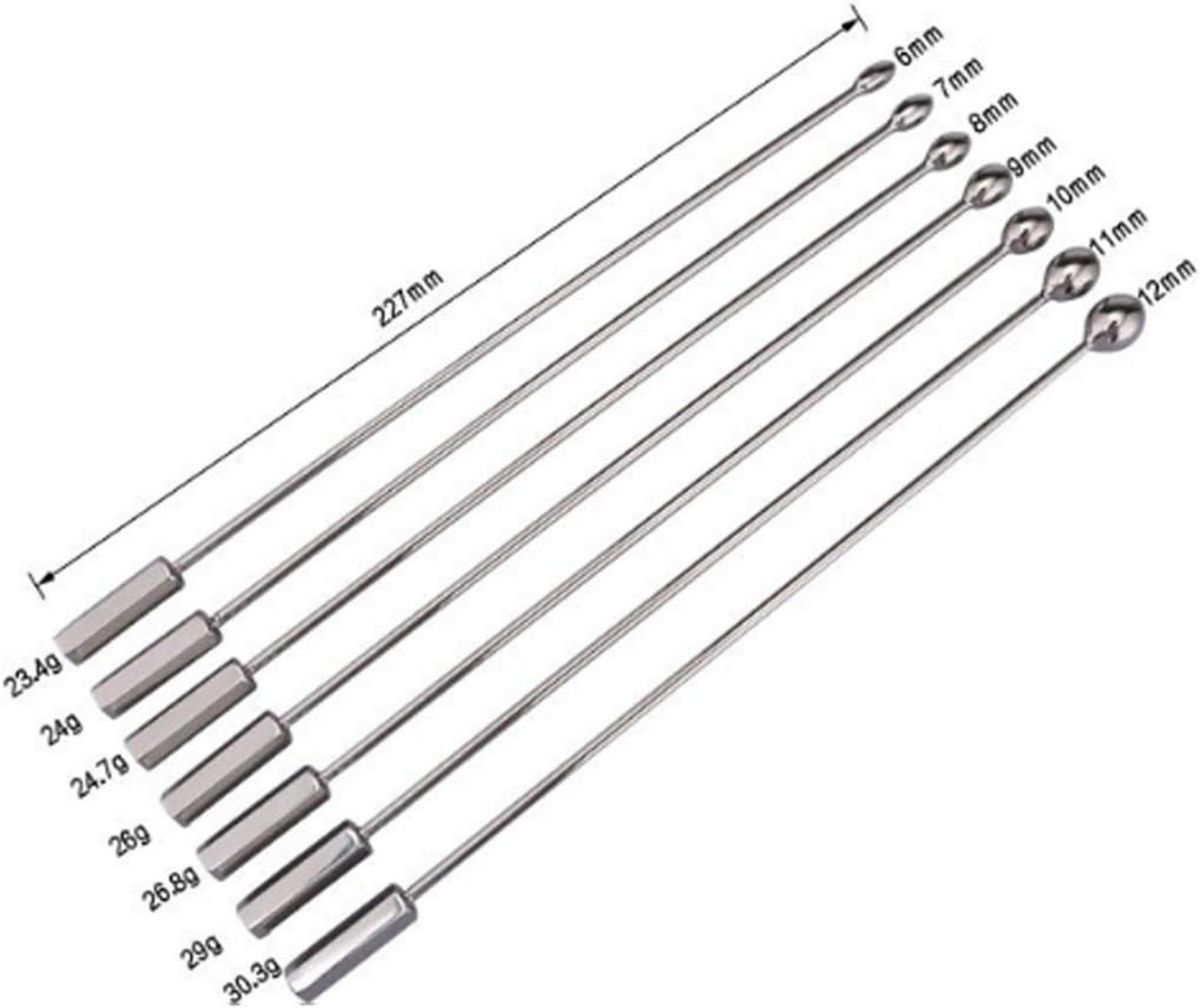 Edelstahl Penis Plug Urethral Dilatoren 7 Größen 12mm