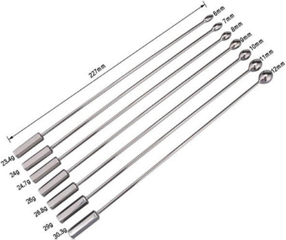Edelstahl Penis Plug Urethral Dilatoren 7 Größen 12mm