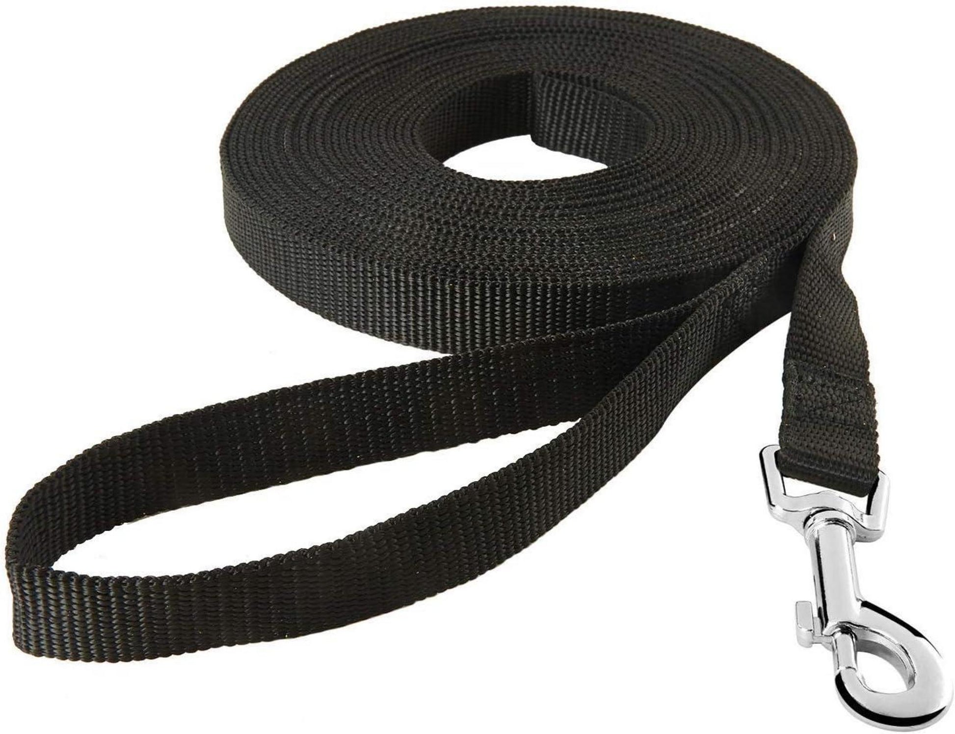 Schleppleine Nylon Hundeleine 20m Training Hunde Schwarz