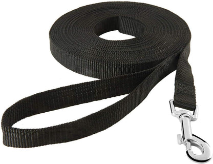 Schleppleine Nylon Hundeleine 20m Training Hunde Schwarz