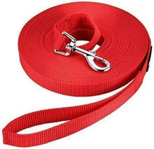 Hunde Schleppleine Nylon Trainingsleine D-Karabiner 20m Rot