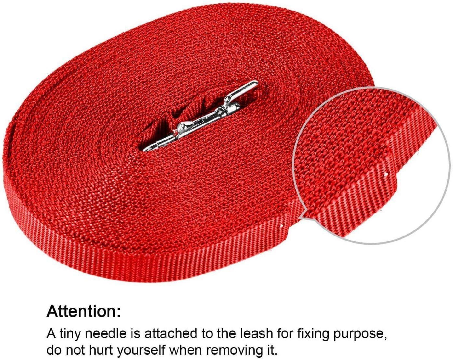 Hunde Schleppleine Nylon Trainingsleine D-Karabiner 20m Rot