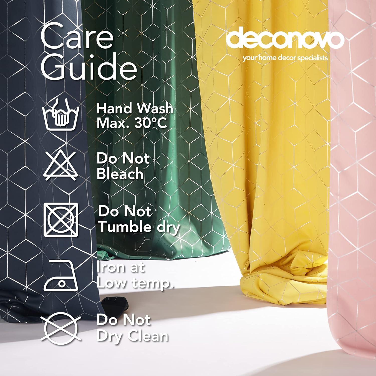 Verdunkelungsvorhänge Blickdicht 138x117 cm Höhe x Breite 2er Set