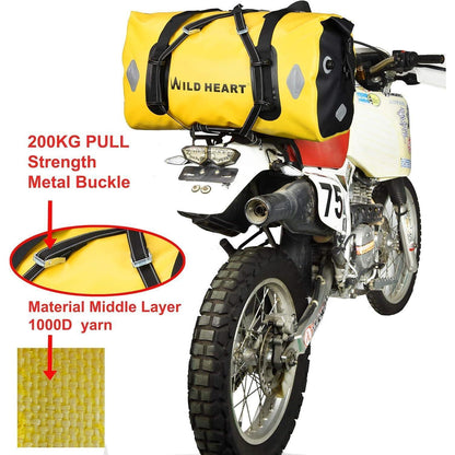 Wasserdichte Motorradtasche 55L/66L/77L Gelb mit Reflektoren