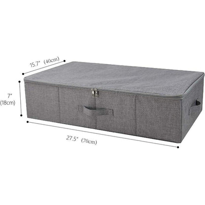 Faltbare Unterbett-Aufbewahrungsbox mit Deckel, dunkelgrau
