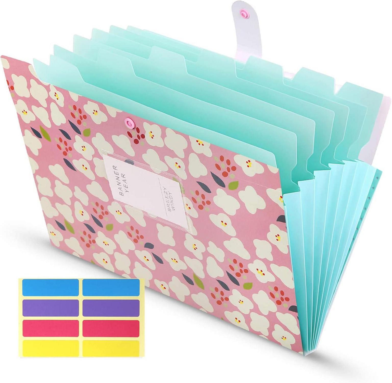 Fächermappe A4 Dokumentenmappe A4 Dokumententasche Floral Bedruckt