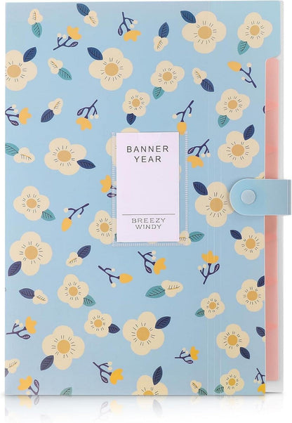 Fächermappe A4, Dokumentenmappe 8 Tasche, Floral