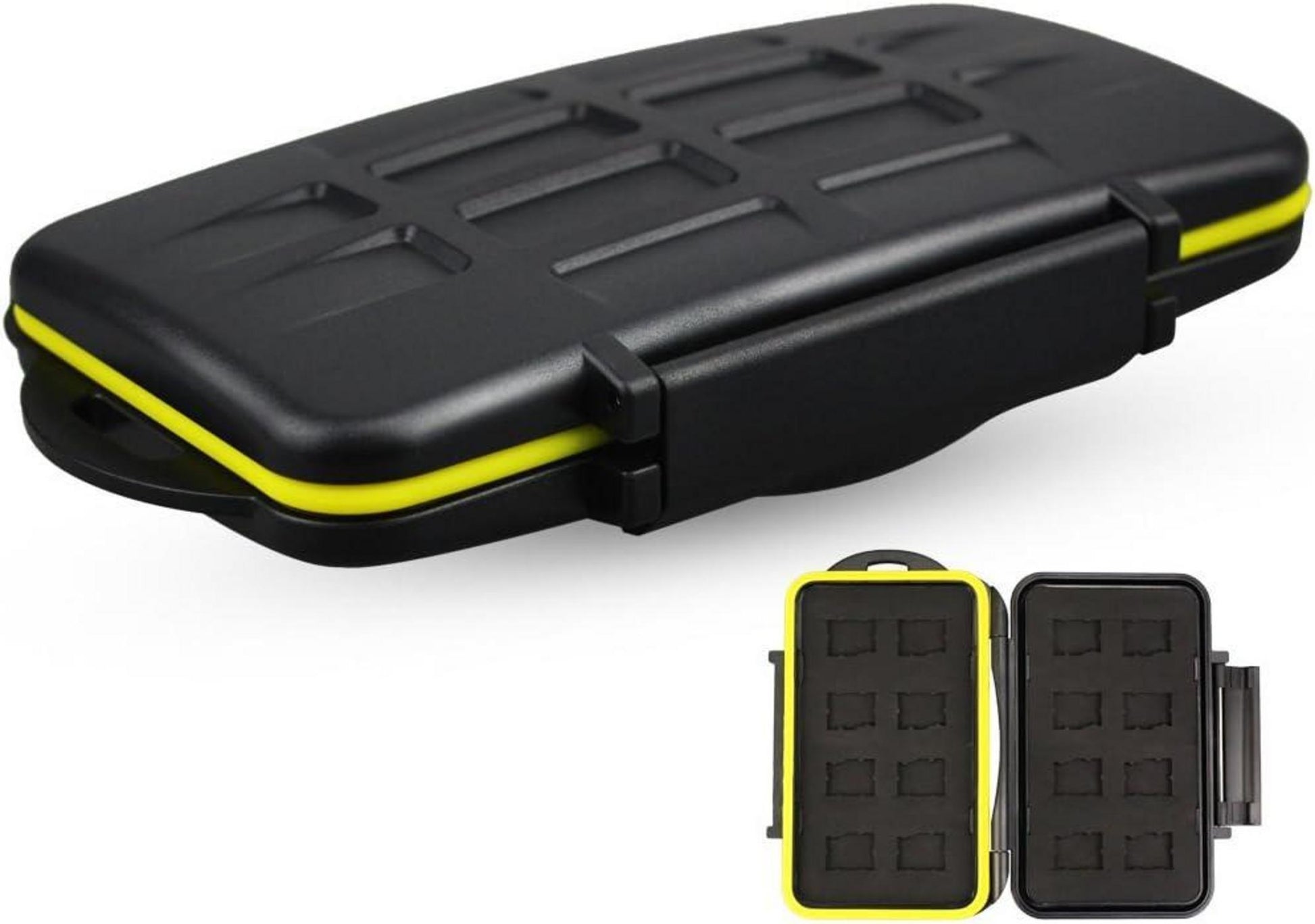 16er Micro SDHC/SDXC/SD Speicherkarten Case wasserdicht mit Karabiner