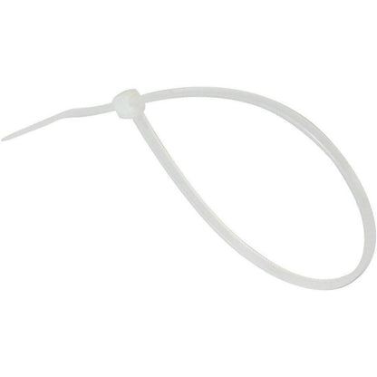 100 Kabelbinder 150mm, Weiß/Transparent, 18,2 kg Zugfestigkeit