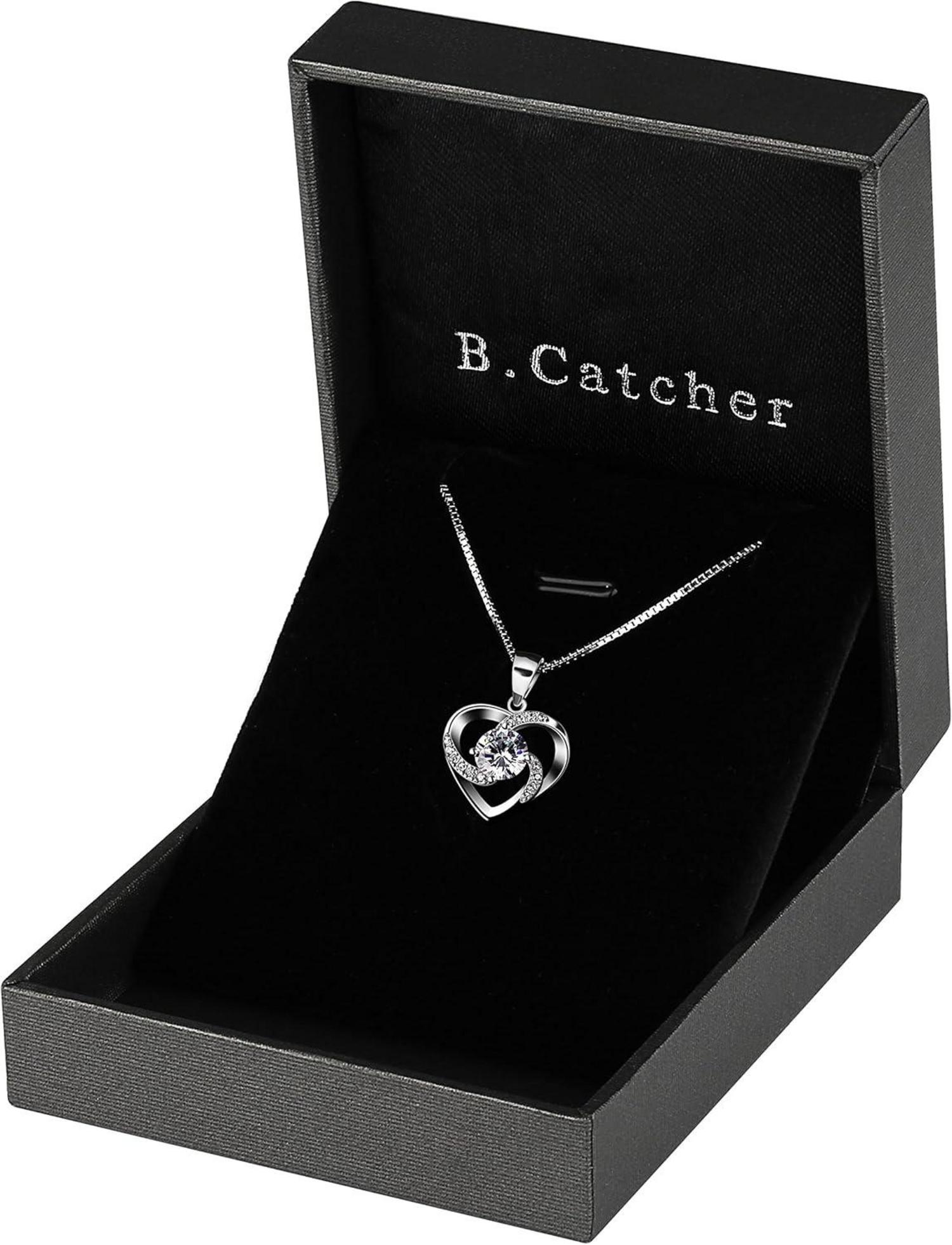 Herz Kette Damen Halskette Silber Anhänger Zirkonia 45CM