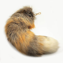 Fuchsschwanz Kunstfell Schlüsselanhänger Prärie Antenne 40cm
