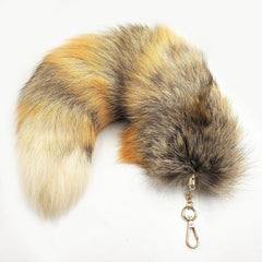 Fuchsschwanz Kunstfell Schlüsselanhänger Prärie Antenne 40cm