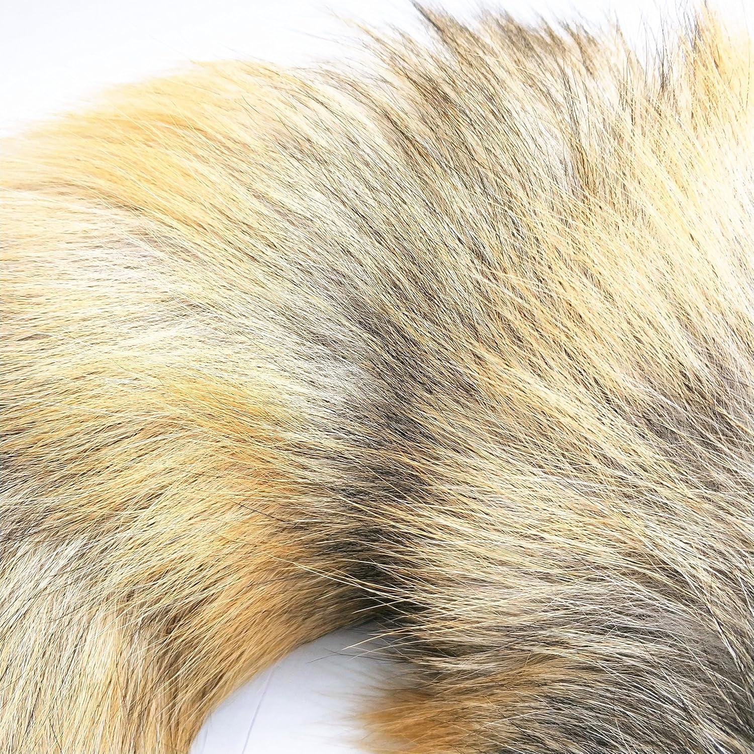 Fuchsschwanz Kunstfell Anhänger Prärie Groß 40cm Flaumig Tiger Muster