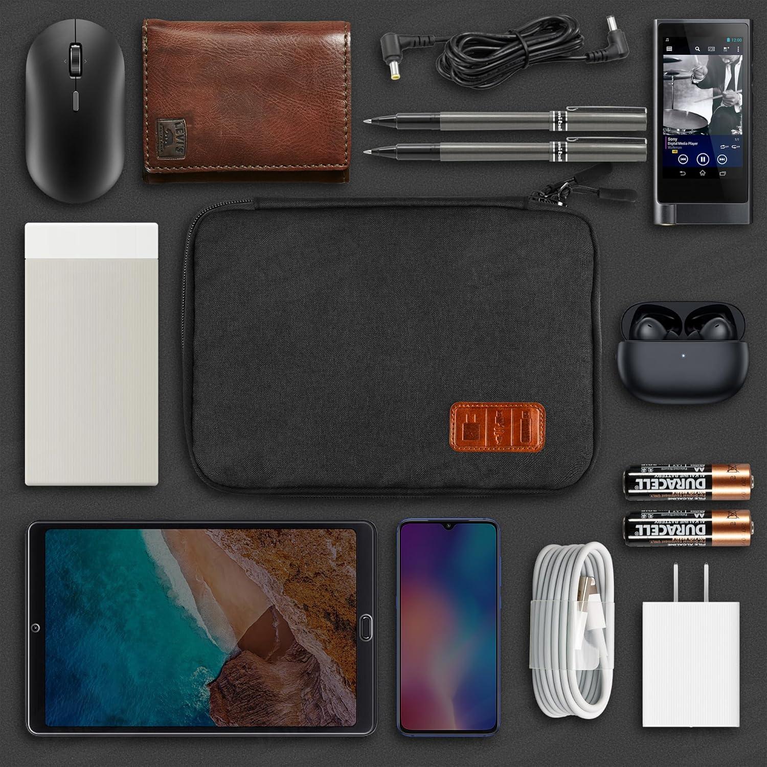 JamBer Reise Kabel Organizer Tasche USB Powerbank Aufbewahrung - Schwarz